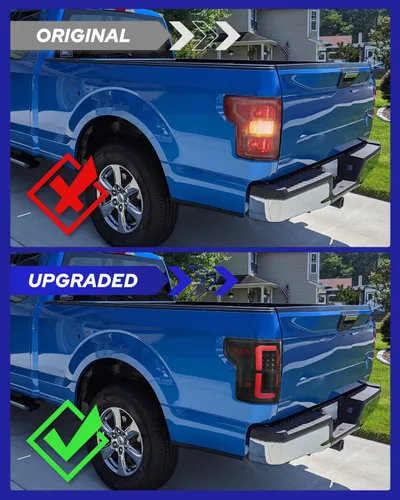 Miniatura 4 de AUTOONE - Para 2015-2020 Ford F150 Ensamblaje de Luz Trasera LED F-150 Luces Traseras Mejoradas Compatibles con 2015 2016 2017 2018 2019 2020 Ford