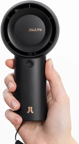 Miniatura 11 de JISULIFE Ventilador turbo portátil de mano [16 horas de tiempo de enfriamiento máximo], 4000 mAh USB recargable personal que funciona con batería