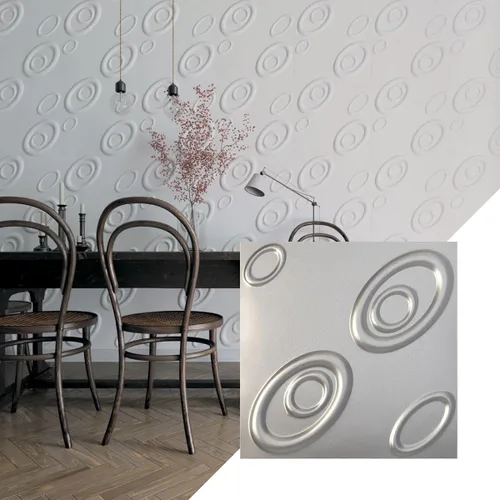 Miniatura 10 de Ekena Millwork WP20X20MAWH 19 5/8 pulgadas de ancho x 19 5/8 pulgadas de alto Maria EnduraWall Decorativo 3D Panel de pared cubre 2.67 pies cuadrados