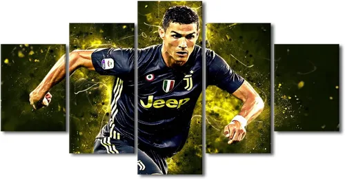 Miniatura 40 de TUMOVO Lienzo decorativo para pared, cuadro de Cristiano Ronaldo, cuadros de club de fútbol, impresiones en lienzo, póster de arte de pared, arte