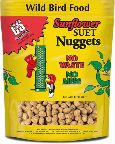 Miniatura 23 de C&S Pepitas de sebo para pájaros carpinteros, comida para pájaros silvestres al aire libre para pájaros carpinteros, parpadeo y más, 27 onzas