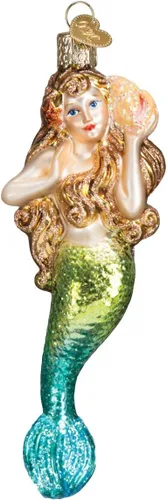 Miniatura 6 de Old World Christmas Stingray - Adorno de cristal soplado para árbol de Navidad, decoración navideña artesanal, colección de mar