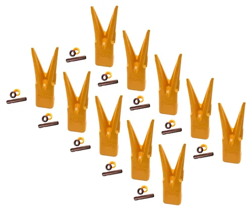 Miniatura 13 de Cubo de excavadora Twin Sharp Rock Diente con pasador, 1U3352WTL, se adapta a adaptadores Caterpillar J350 Series (1)