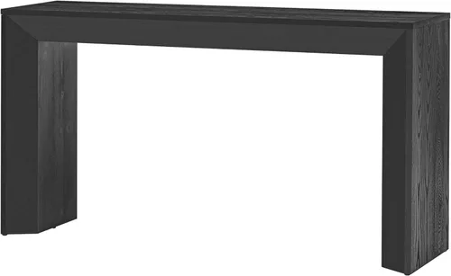 Miniatura 7 de Mesa consola moderna de 59 pulgadas, color negro, mesa de entrada elegante y versátil para sofá detrás del sofá para sala de estar, pasillo