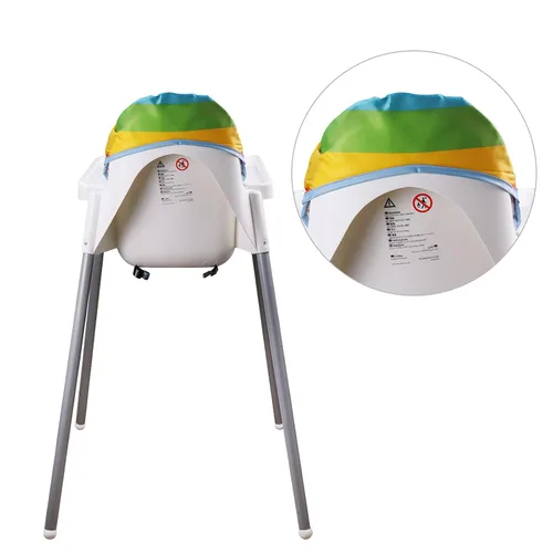 Miniatura 6 de twoworld Cojín para silla alta Antilop, funda de asiento para silla alta de bebé, cojín para silla alta antilop, resistente al agua (rayas arcoíris)