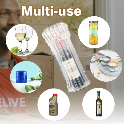 Miniatura 6 de Bolsas protectoras para botellas de vino, equipaje para viajes en avión, paquete de 18 unidades inflables, para envío de botellas de licor, embalaje