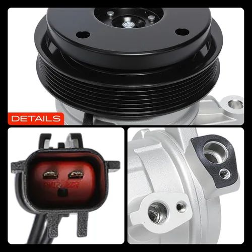 Miniatura 9 de A-Premium Compresor de aire acondicionado con embrague compatible con Chrysler Aspen, Dodge Durango, Jeep Commander, Volkswagen Touareg