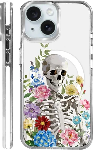 Miniatura 48 de Funda para iPhone 13/14 [compatible con Magsafe], funda magnética transparente de silicona a prueba de golpes con patrón de versículos de la Biblia