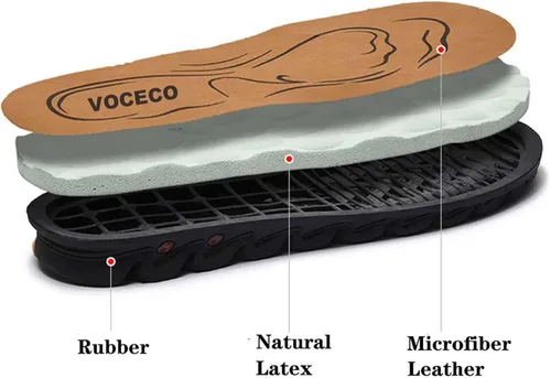Miniatura 3 de VOCECO - Sandalias de cuero para hombre con puntera abierta, ajustables, ligeras, para playa y verano