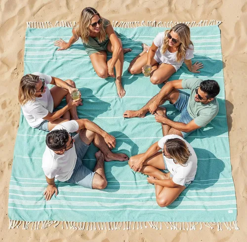 Miniatura 36 de LANE LINEN - Paquete de 4 toallas de playa de gran tamaño, toalla de piscina prelavada, extragrande, de secado rápido y sin arena, toalla de viaje