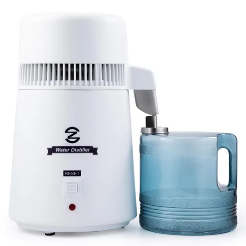CO-Z Fabricante de Agua Destilada, Destilador de Agua de 1 Galón, Máquina Destiladora de Agua de 4L para Encimera Doméstica, Purificador de Agua