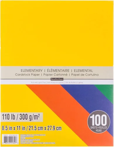 Miniatura 12 de Recollections 100 hojas de papel de cartulina negro pesado de 8.5 x 11 pulgadas, papel sin ácido ni lignina para álbumes de recortes, artes