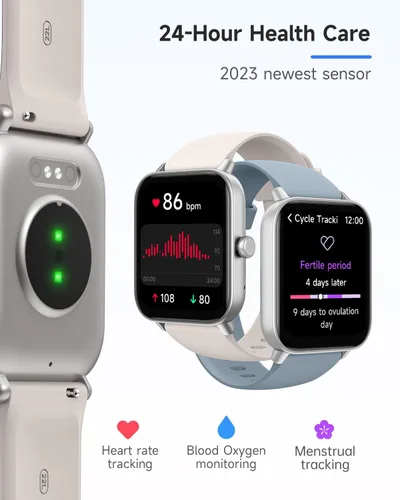 Miniatura 3 de TOOBUR Reloj inteligente para mujer con Alexa integrado, 1.8 pulgadas, IP68, rastreador de actividad física con ritmo cardíaco, monitor de sueño