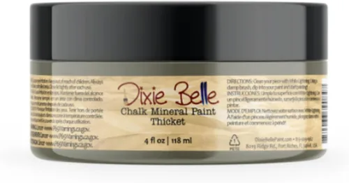 Miniatura 236 de Dixie Belle Paint Company - Pintura con acabado de tiza para muebles, color negro (Caviar), 1 galón, 128 fl oz, pintura mineral color rosa intenso