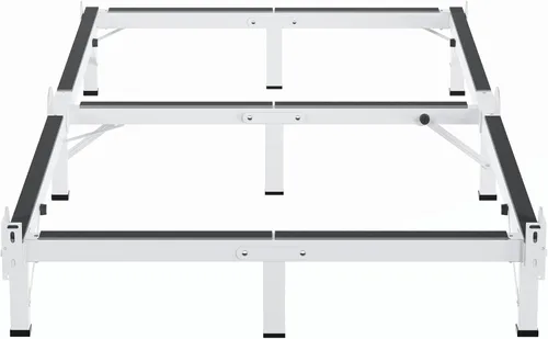Miniatura 11 de MAF Bastidor de cama de metal Queen de 8 pulgadas, base de cama de soporte de 9 patas, marco de cama Queen para somier y colchón, base de cama Negro