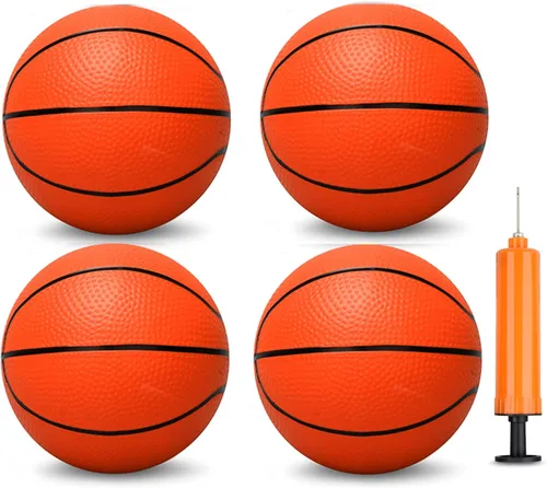 Miniatura 6 de Umnodobn Mini baloncesto de PVC de 6 pulgadas para mini aros de interior, repuesto de goma suave de 6 pulgadas para aros de puerta, ideal