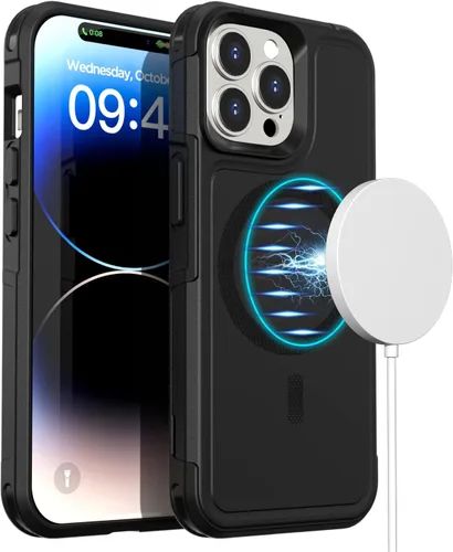 Miniatura 18 de AICase Funda para iPhone 14 Pro Max (6.7") con Protector de Pantalla de Vidrio, Protección contra Caídas de Servicio Pesado, Cuerpo Completo