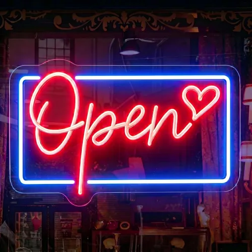 Miniatura 17 de Abierto Open Neon Sign for Business, Spanish Large Open LED Light up Sign, Open Neon Lights for Bar Restaurant Coffee Salon Store Shop Wall Window