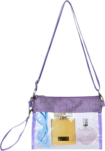Miniatura 13 de USPECLARE Bolsa transparente aprobada para estadios, bolsa cruzada transparente para trabajo, conciertos y deportes