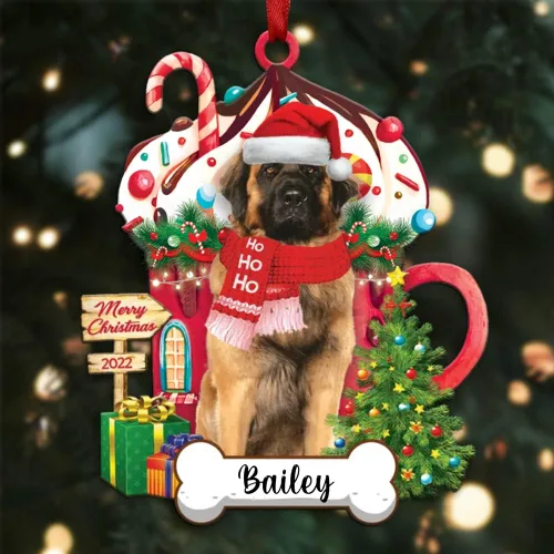 Miniatura 9 de Amantes de los perros de Navidad – Navidad de perros disponibles para muchos perros Shi Tzu – Adorno con forma personalizada, adorno de Navidad