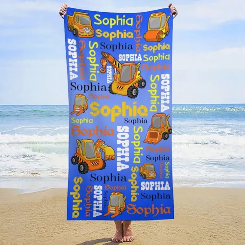 Miniatura 41 de Toallas de playa personalizadas para niños y adultos, regalos personalizados con nombre, toalla de playa de microfibra de gran tamaño de secado