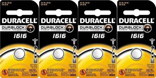 Batería Duracell DL2430BPK no recargable, dióxido de manganeso, lítio, 285 mAh, 3 V, contacto a presión, 9.6 pulgadas, Paquete de 4, 1, 1