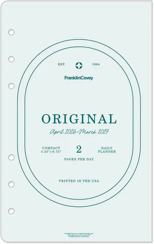 Miniatura 21 de FranklinCovey - Recambio original de planificador Dos páginas por día - Con anillas (de bolsillo, abril 2026 - marzo 2027)