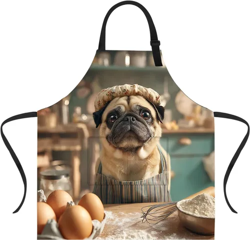 Miniatura 20 de Delantal divertido con 2 bolsillos para hombres y mujeres, barbacoa, parrilla, delantales con babero ajustable, regalos, cocina, cocina de la cocina