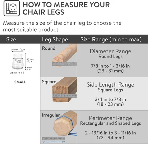 Miniatura 4 de Aneaseit Protectores de suelo para patas de silla, almohadillas de silicona con parte inferior de fieltro para suelos de madera dura y pies