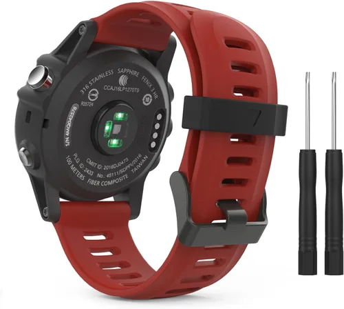 Miniatura 10 de MoKo Correa compatible con Garmin Fenix 3/Fenix 5X, [4 unidades] Correa de repuesto de silicona suave para reloj inteligente Garmin Fenix 3/Fenix 3