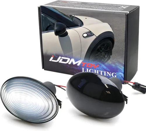 Miniatura 10 de iJDMTOY Lente ahumada ámbar tira completa LED Fender lateral marcador intermitente luces compatibles con Gen2 R55 R56 R57 R58 R59 MINI Cooper
