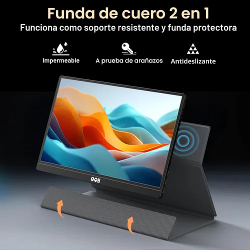 Miniatura 7 de QQH Monitor portátil 4K, 15.6" IPS 3840x2160 UHD USB-C HDMI monitor portátil de viaje para portátil, monitor de juegos ultradelgado de aleación