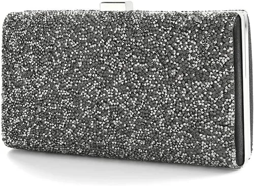 Miniatura 9 de ELABEST Bolso de mano de noche con purpurina de doble cara con diamantes, bolso cruzado, bolsa de fiesta de boda para mujer