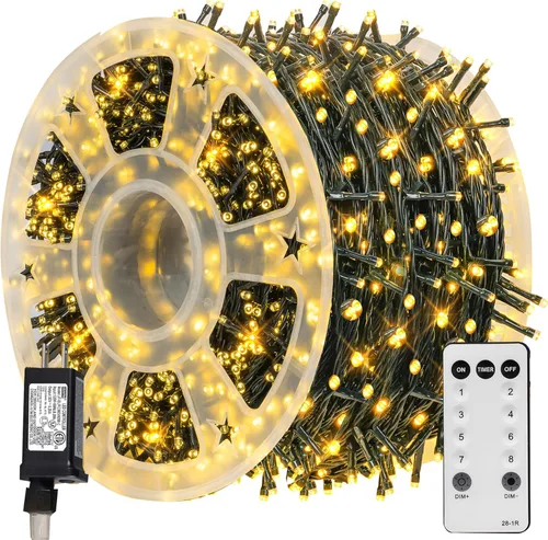 Miniatura 27 de TW SHINE - Luces de Navidad que cambian de color, 200 luces LED RGB de 66 pies, luces de Halloween para exteriores con control remoto, impermeables