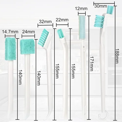 Miniatura 2 de Cepillos de limpieza pequeños para limpieza del hogar Detalle profundo Kit de herramientas de limpieza de hendiduras Cepillo limpiador pequeño