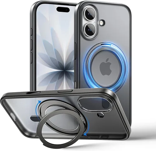 Miniatura 36 de MAGIC JOHN Soporte Magnético Invisible Giratorio 360° para Funda de iPhone 17 Pro [Botón de Control de Cámara] [Compatible con MagSafe] 16 FT Negro