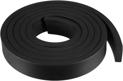 Miniatura 48 de uxcell Tira de sello de goma rectangular maciza, 0.197 in de ancho, 0.118 in de grosor, 3.3 ft de largo, color negro