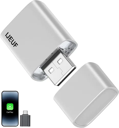 Miniatura 9 de Adaptador inalámbrico CarPlay para Apple iPhone 2026 actualizado, retraso ultra bajo, conexión estable, mini Apple Car Play adaptador inalámbrico