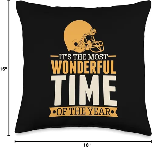 Miniatura 4 de College Football Themed Birthday Party Supplies It's The Most Wonderful Time of The Year - Almohada de fútbol para la temporada de fútbol americano