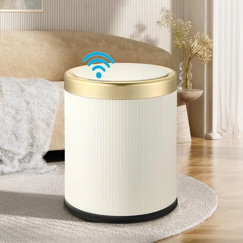Miniatura 8 de Cubo de basura automático con sensor de movimiento para baño con tapa, cubo de basura sin contacto de 2.8 galones, bote de basura pequeño