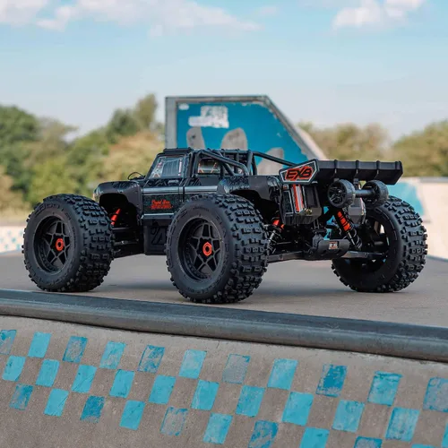 Miniatura 7 de ARRMA Camión RC Outcast 4X4 8S BLX 1/5 Camión de Acrobacias Negro RTR (Transmisor y Receptor Incluidos, Batería y Cargador No Incluidos) ARA5810V2T1
