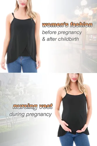 Miniatura 3 de PARNIXS Camisetas sin mangas para lactancia materna para mujer (paquete de 3) versión actualizada 2022