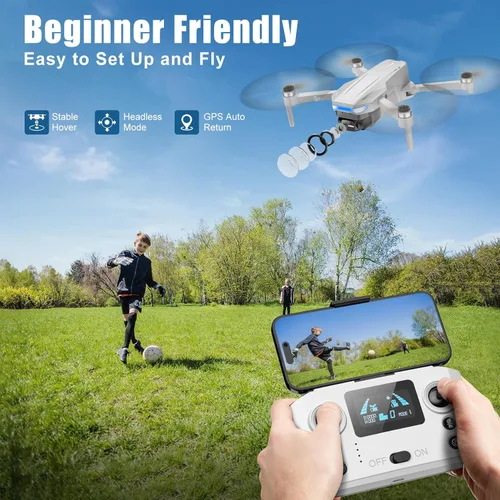 Miniatura 6 de Oddire - Drones con cámara para adultos 4K, GPS con retorno automático, vuelo de puntos de referencia, vuelo en órbita, seguimiento GPS, control por