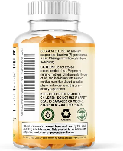 Miniatura 7 de Gomitas de suplemento de curcumina de cúrcuma – 95% de curcuminoides con cúrcuma y jengibre, pimienta negra para una mejor absorción, apoyo