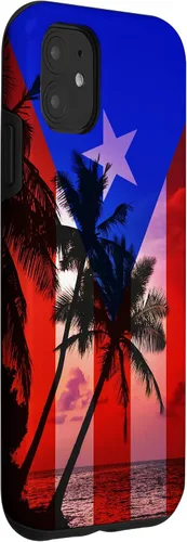 Miniatura 3 de iPhone 11 Tropical Ocean Vibes Bandera de Puerto Rico - Funda del Orgullo Puertorriqueño