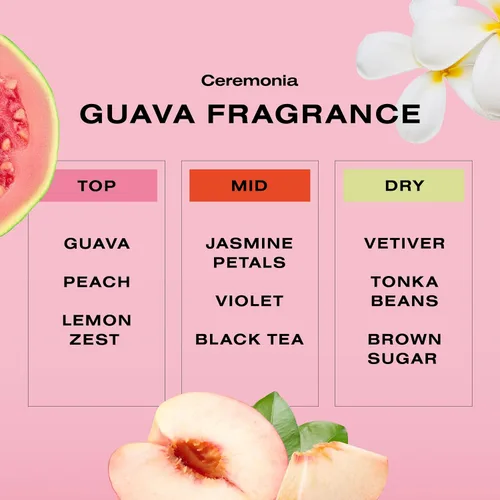 Miniatura 7 de Ceremonia Champú Guava Color Protect & Damage Repair Restaura el cabello y aumenta el brillo con aloe vera Protege el cabello de los rayos UV