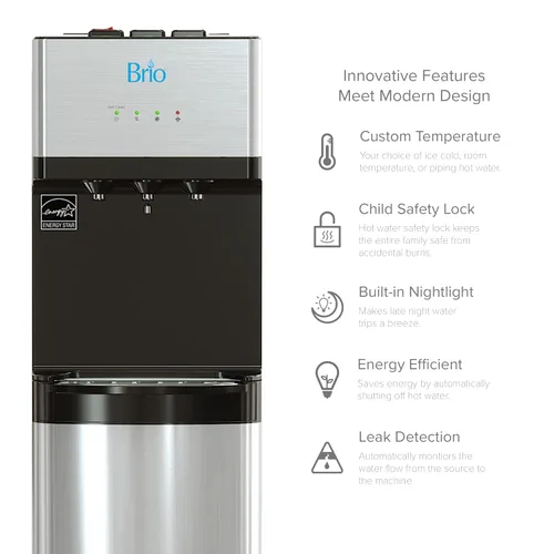 Miniatura 3 de Brio 520 UV - Dispensador de agua con refrigeración sin botella, autolimpiante, Certificado UL Filtración integrada de 2 etapas