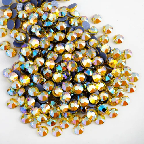 Miniatura 43 de Beadsland Hotfix - 2880 diamantes de imitación de cristal con parte trasera plana para manualidades, ropa, decoraciones de bricolaje, cristal AB