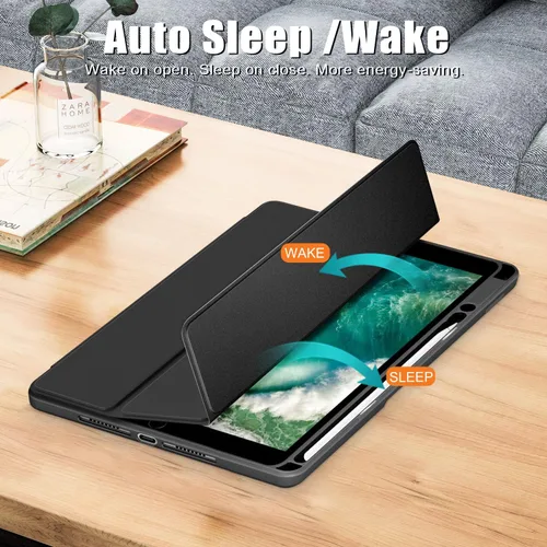 Miniatura 2 de Para Apple iPad de 9ª/8ª/7ª generación de 10.2 pulgadas (2021/2020/2019), cubierta trasera transparente de TPU a prueba de golpes