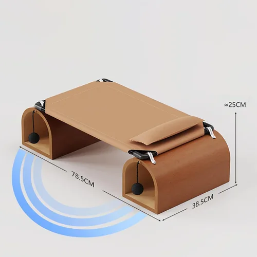 Miniatura 4 de Baoblaze Elevated Cat Bed Pet Cot Portable Removable Comfortable Wooden Cat Hammock Lounger for Indoor Outdoor Home Patio Terrace Yard, Coffee